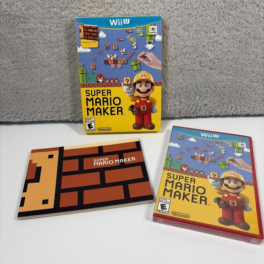 Super Mario Maker Wii U CIB Brand New Sealed Idea Book MINT